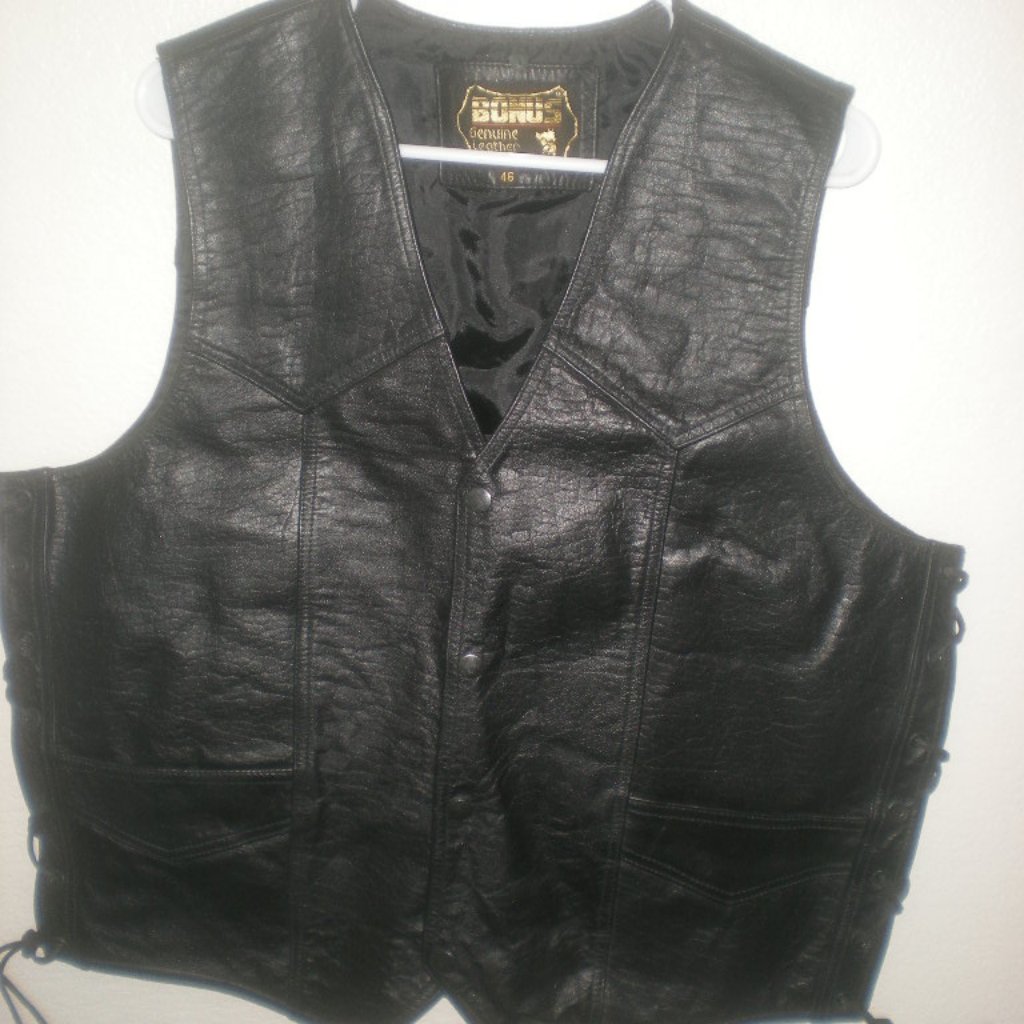Bonus Brand Genuine Leather Nwot Black Size 48